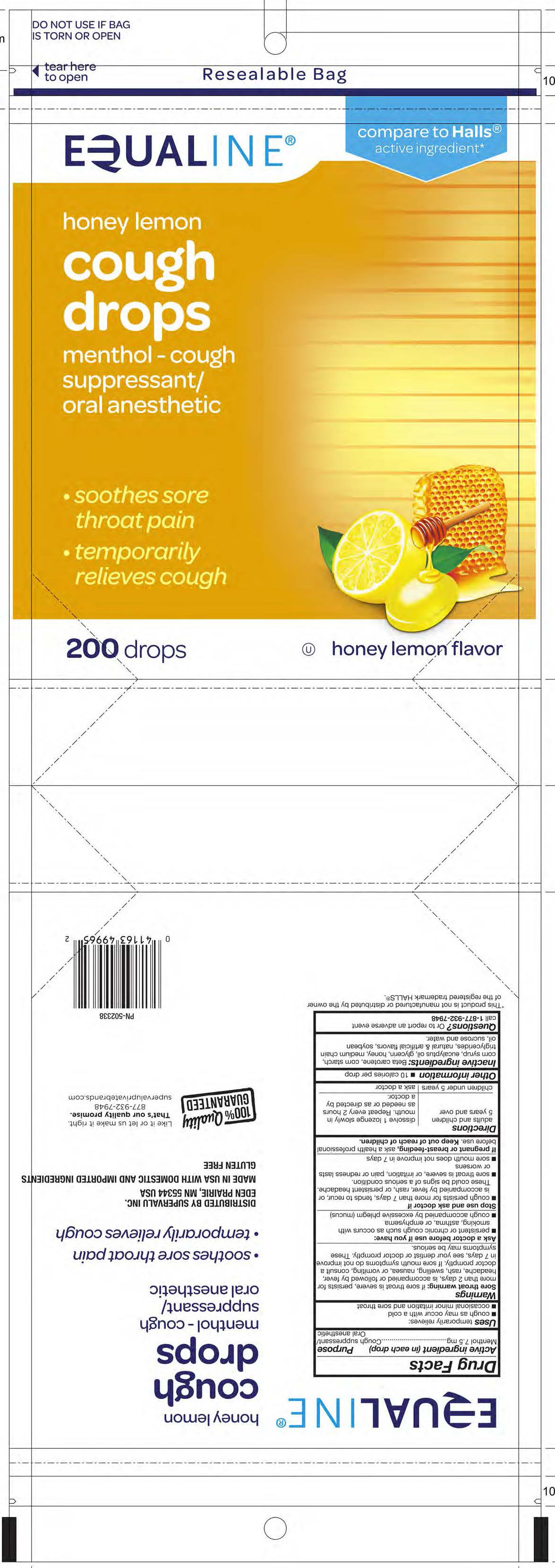 Equaline Honey Lemon 200ct Cough Drops