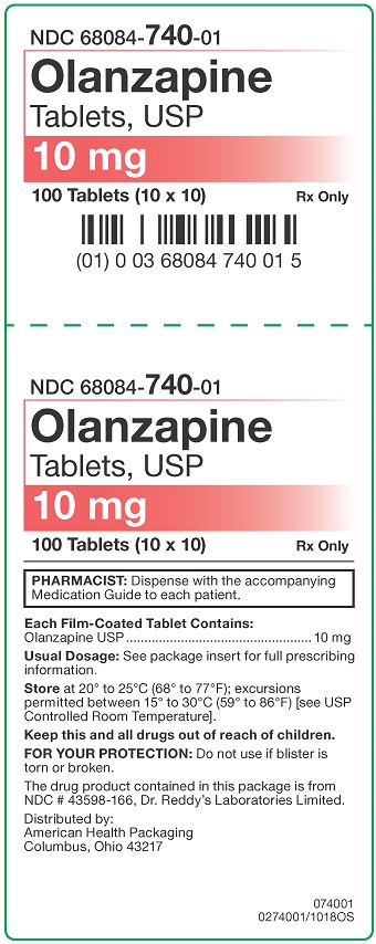 10 mg Olanzapine Tablets Carton