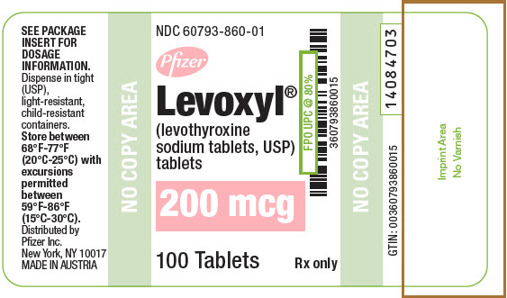 PRINCIPAL DISPLAY PANEL - 200 mcg Tablet Bottle Label