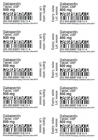 800 mg Gabapentin Tablet Blister