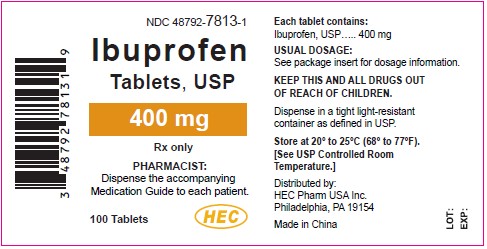 Ibuprofen 400 mg - 100 Tablets NDC: <a href=/NDC/48792-7813-1>48792-7813-1</a>