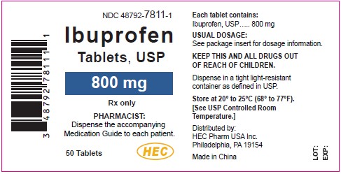 Ibuprofen 800 mg - 50 Tablets NDC: <a href=/NDC/48792-7811-1>48792-7811-1</a>
