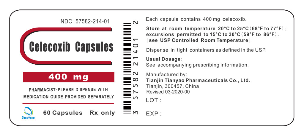Celecoxib Capsules 400 mg 60 Capsules Bottle Label