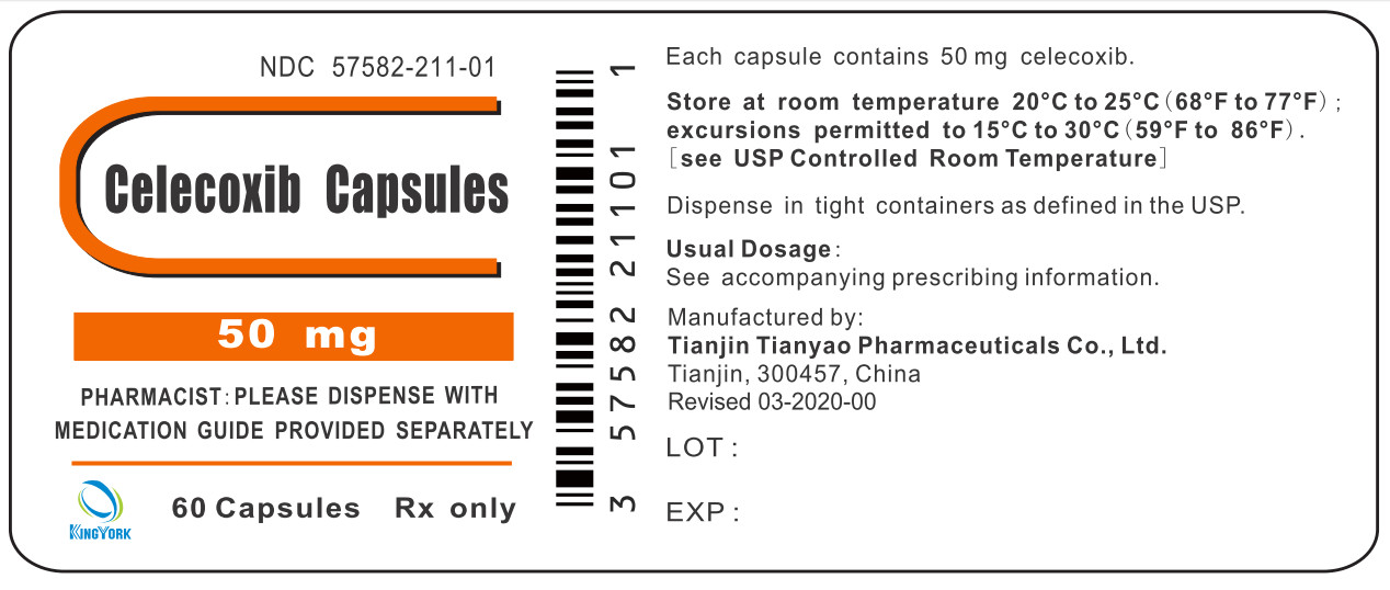 Celecoxib Capsules 50 mg 60 Capsules Bottle Label