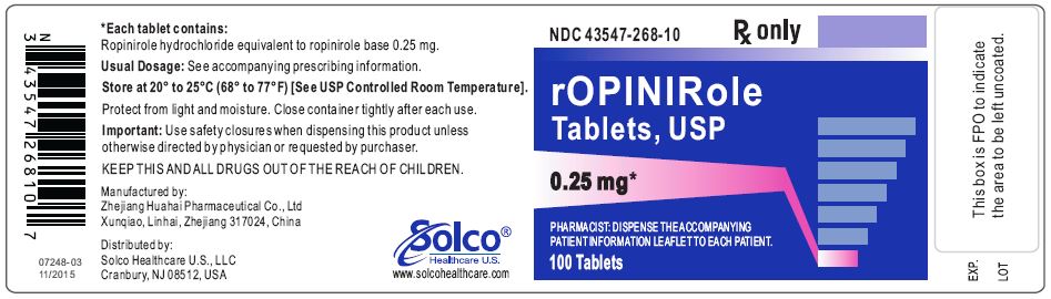 0.25 mg Bottle Label