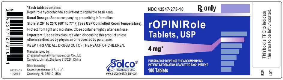 4 mg Bottle Label