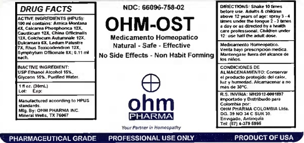 OHM-OST 1 oz bottle label