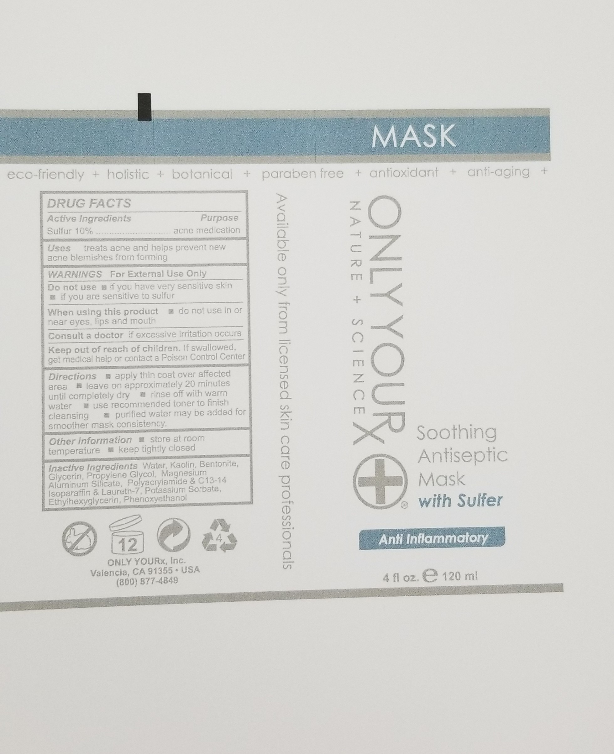 Soothing Antiseptic Mask with Sulfur