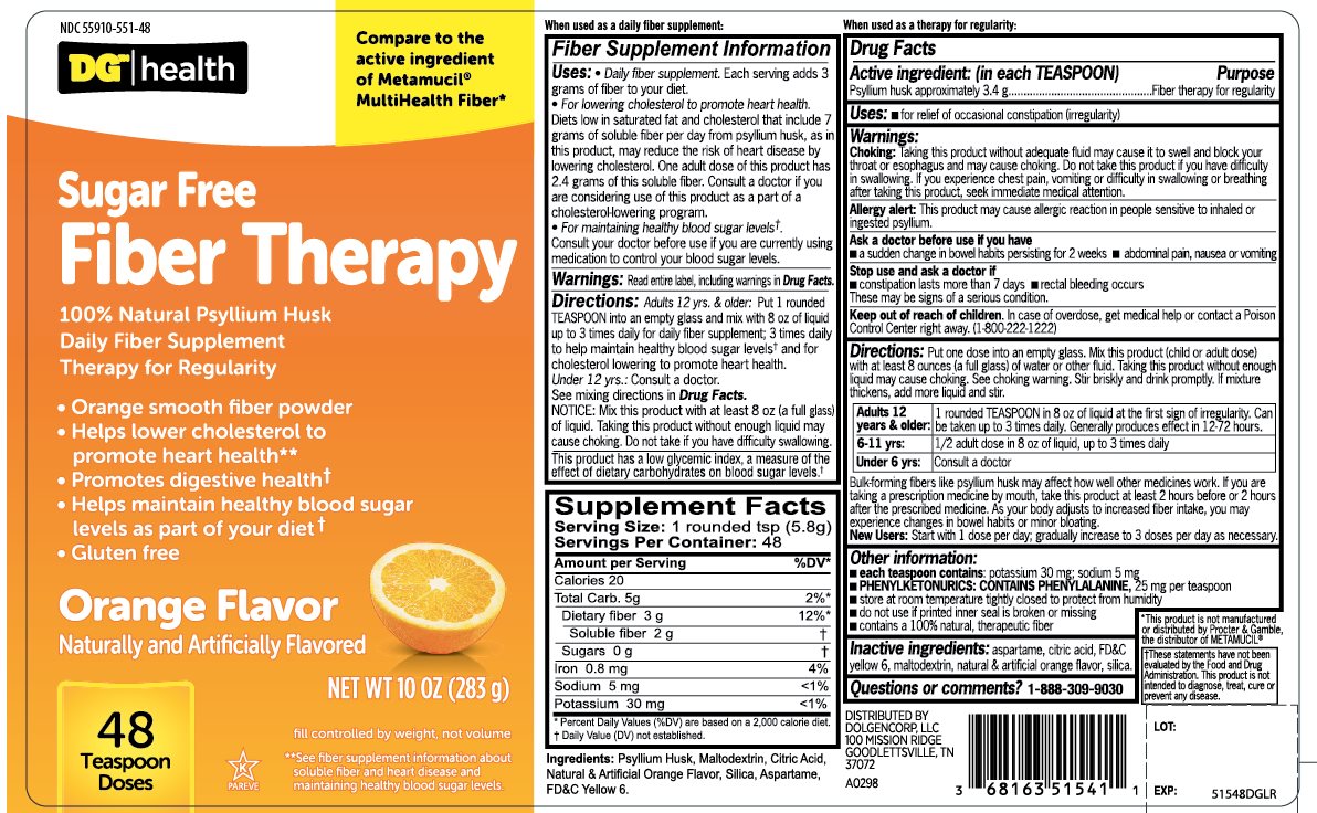 DG Health Sugar Free Fiber Therapy Orange Flavor