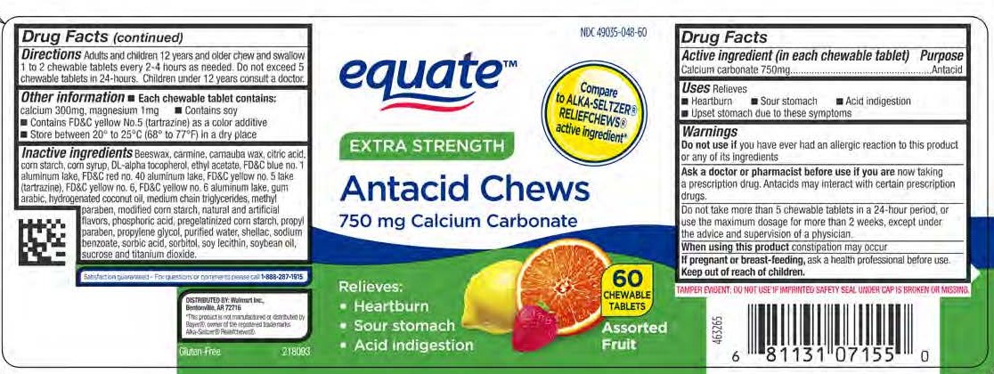 Equate Antacid Fruit Chews 60ct