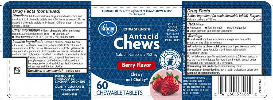 Kroger Antacid Berry Chews 60ct