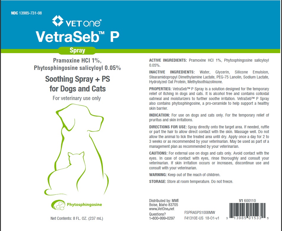 VETRASEB P- pramoxine hydrochloride, phytosphingosine salicyloyl spray