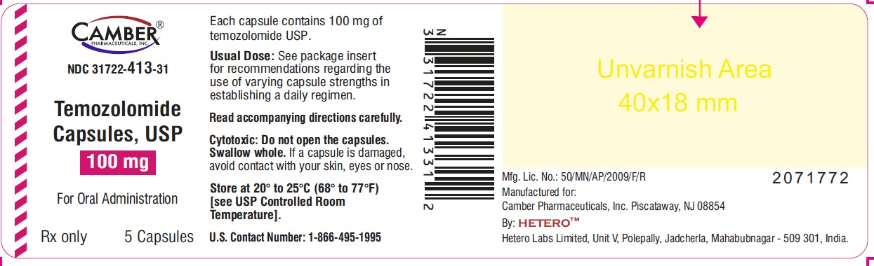 temozolamidecapsules100mg5scountcontainerlabel