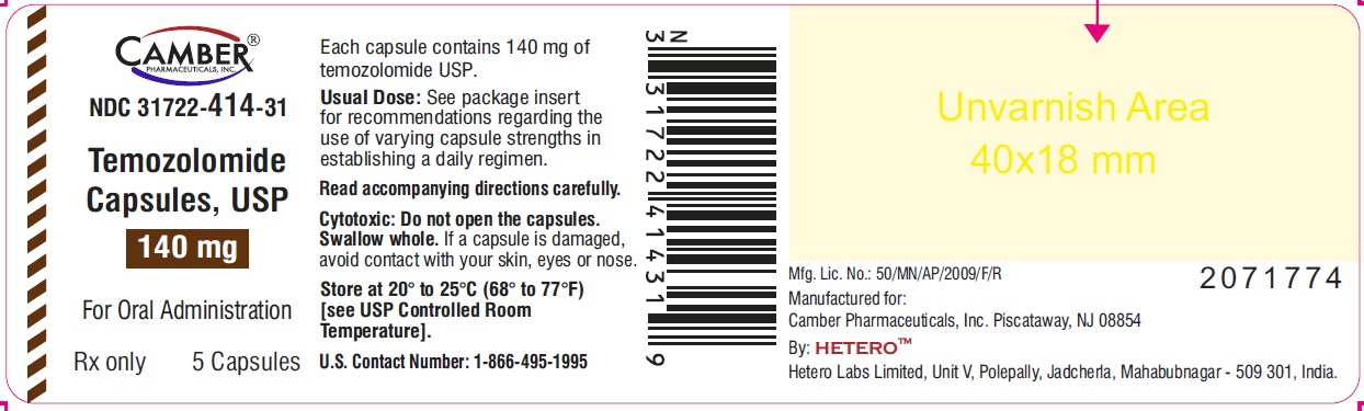 temozolamidecapsules140mg5scountcontainerlabel