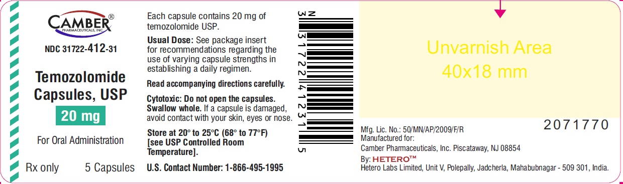 temozolamidecapsules20mg5scountcontainerlabel