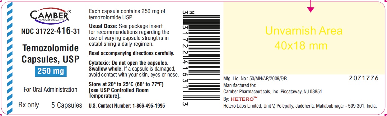 temozolamidecapsules250mg5scountcontainerlabel