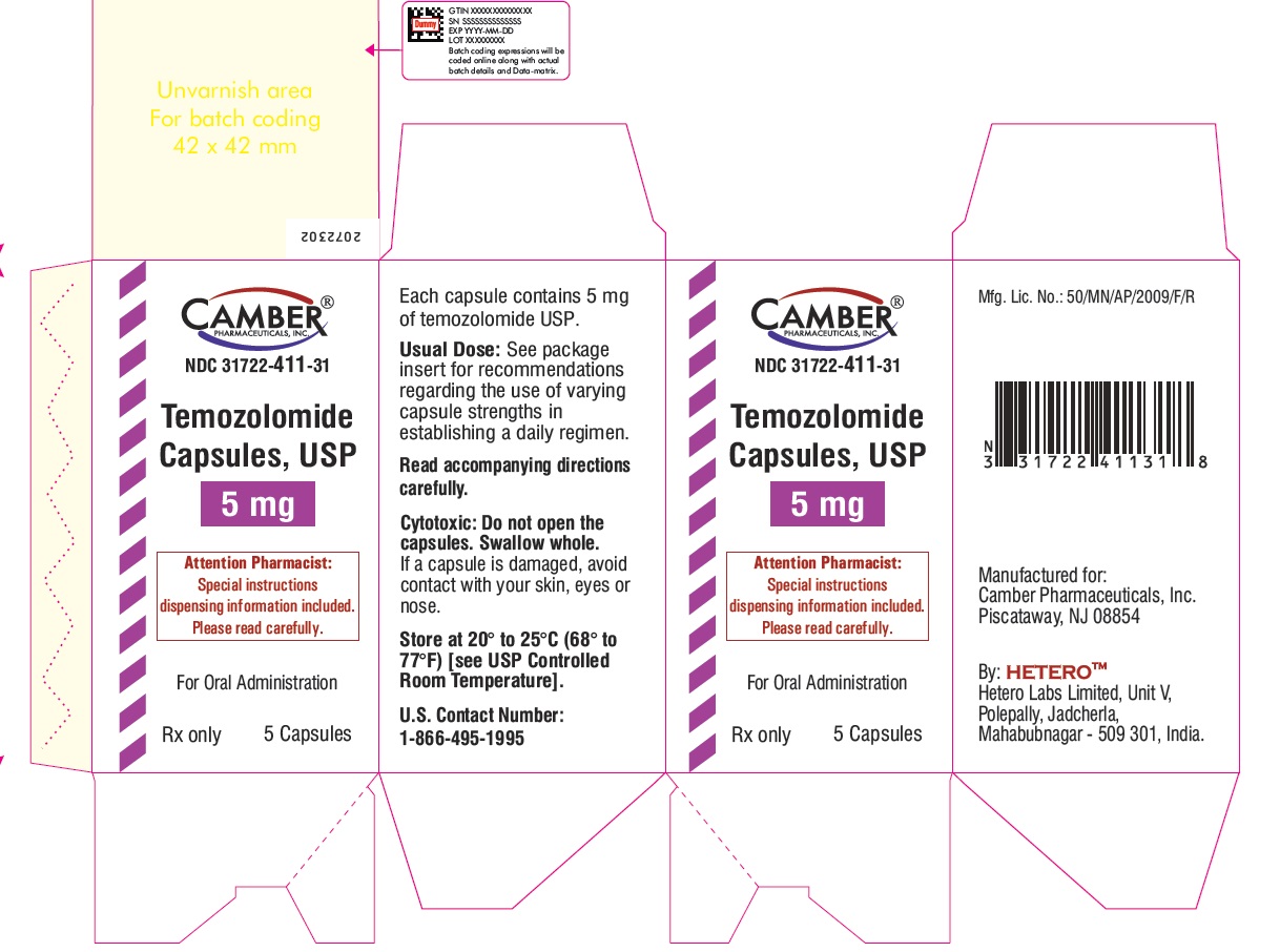 temozolamidecapsules5mg5scountcartonlabel