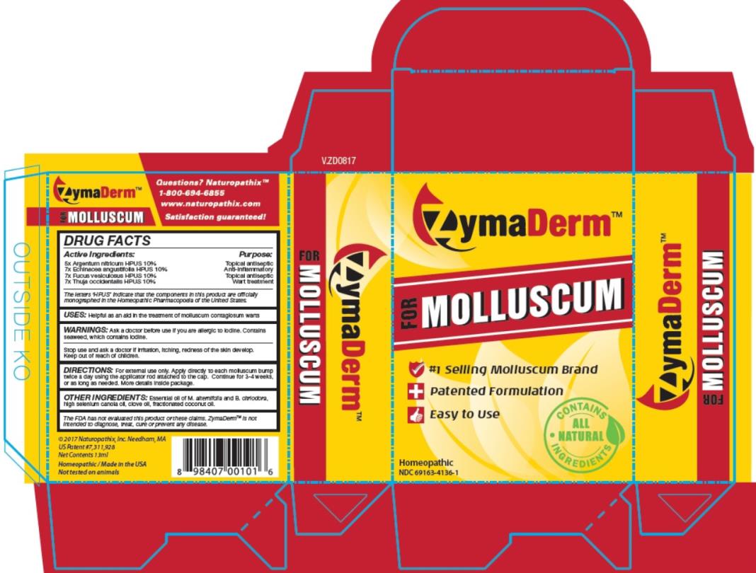 PRINCIPAL DISPLAY PANEL
NDC: <a href=/NDC/69163-4136-1>69163-4136-1</a>
ZymaDerm
FOR MOLLUSCUM
Homeopathic
