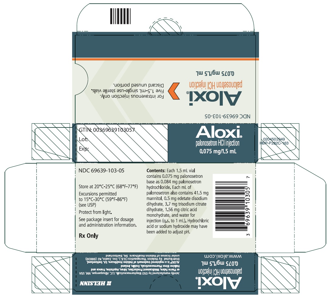 PRINCIPAL DISPLAY PANEL NDC: <a href=/NDC/62856-798-01>62856-798-01</a> Aloxi® palonosetron HCl injection 0.25 mg/5 mL (0.05 mg/mL) For intravenous injection only. 5 mL single-use sterile vial.