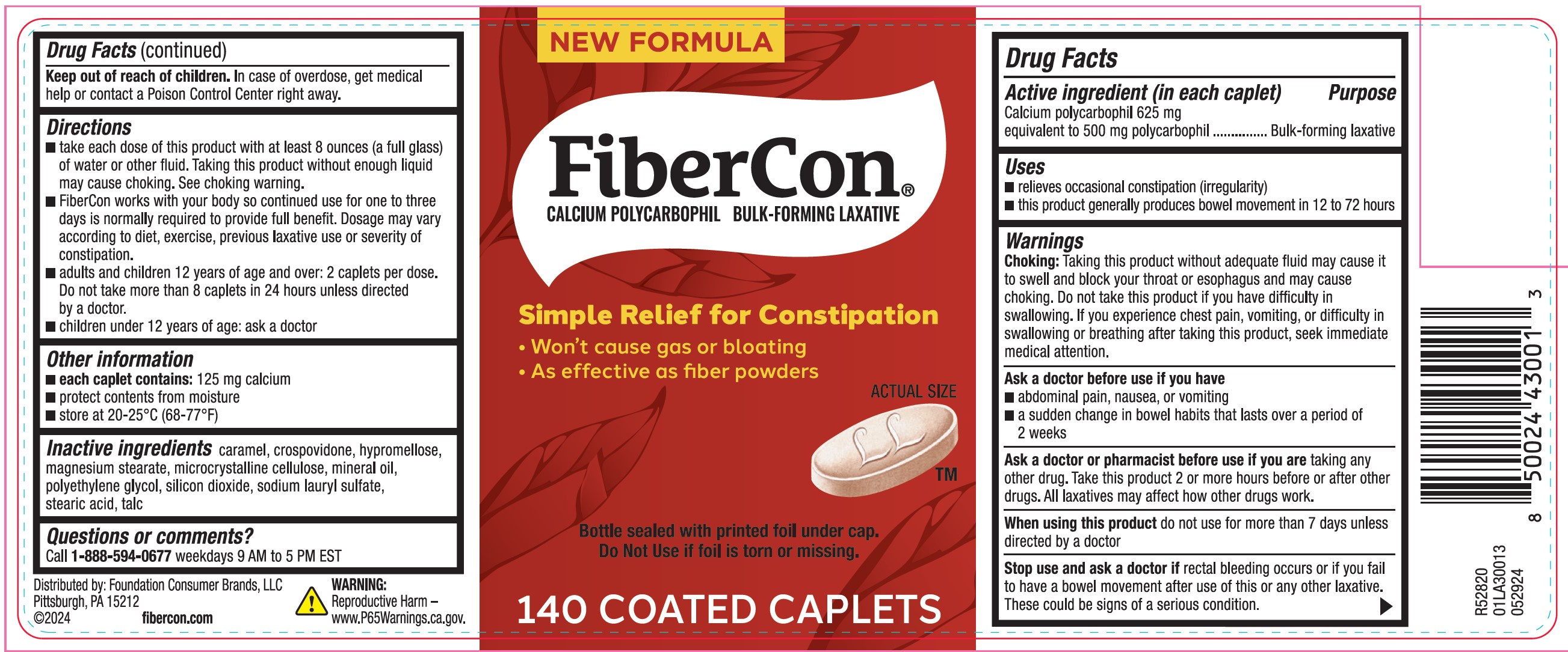 Fibercon 140ct bottle 