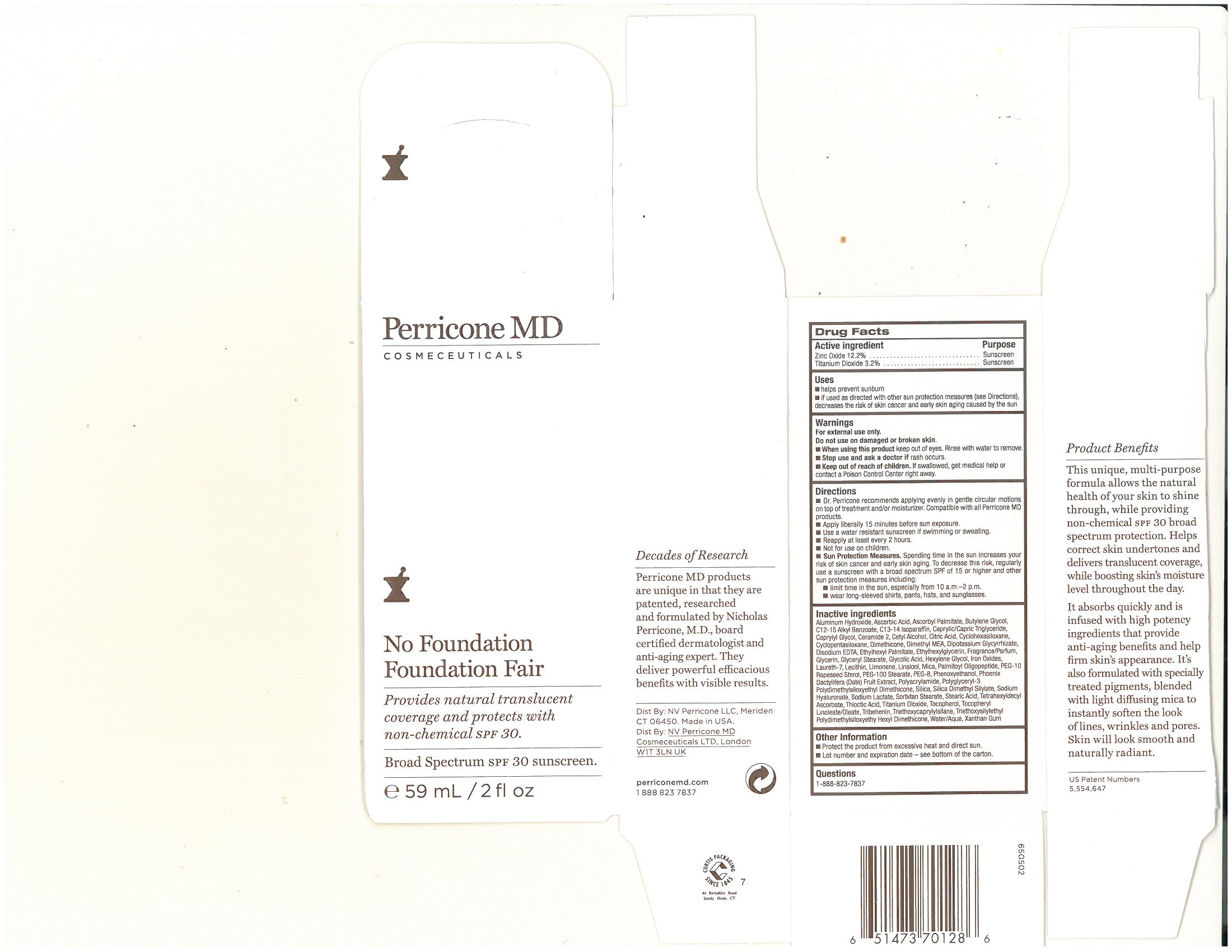 Image of ther product: Perricone MD No Foundation Foundation Fair 59 ML