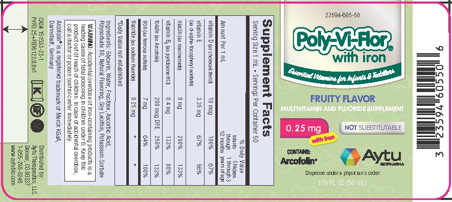 Poly-Vi-Flor 0.25mg Arcofolin with Iron Bottle