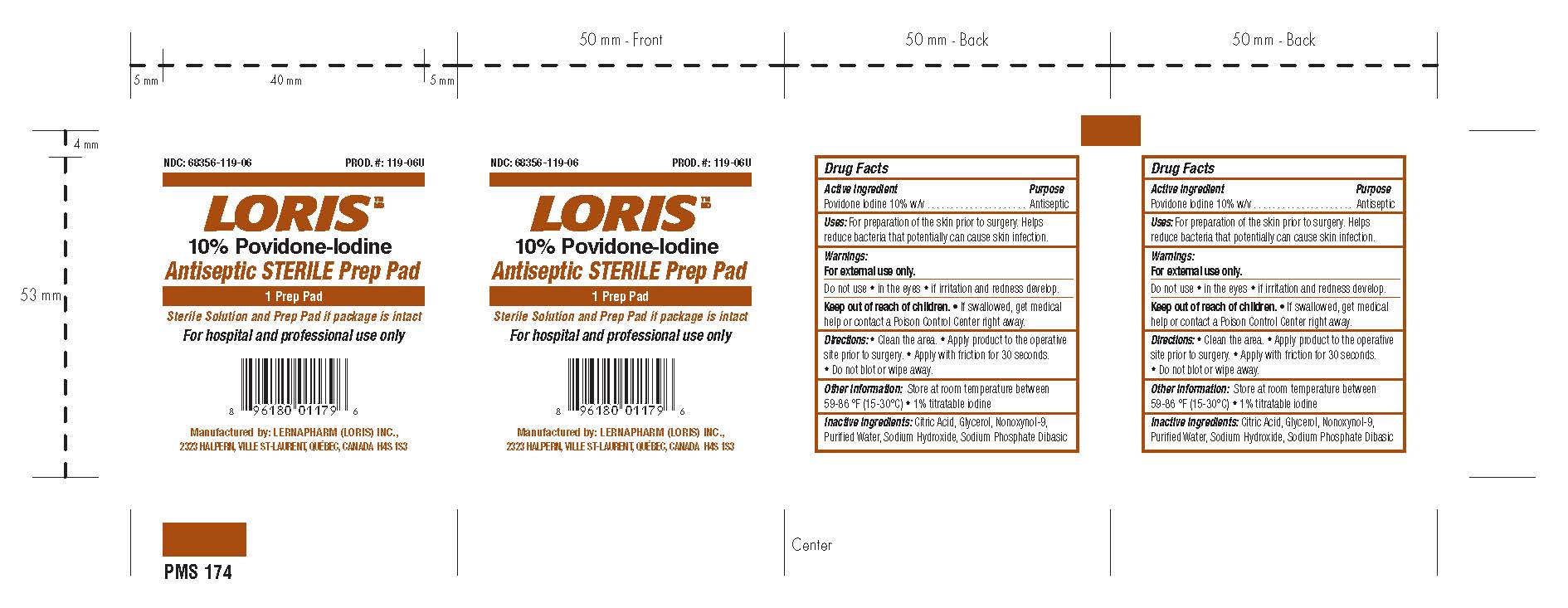 image of single sterile prep pad