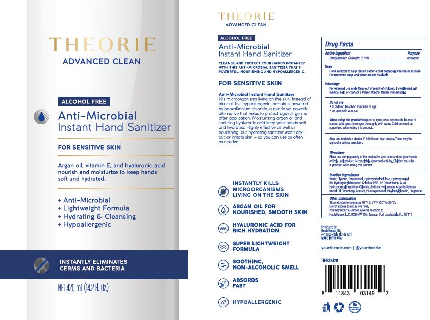 Theorie Alcohol Free Hand Sanitizer Label