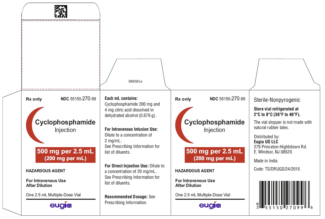 PACKAGE LABEL-PRINCIPAL DISPLAY PANEL-500 mg per 2.5 mL (200 mg per mL) - Container-Carton (1 Vial)