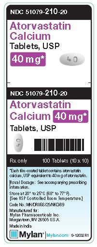 Atorvastatin Calcium 40 mg Tablets Unit Carton Label