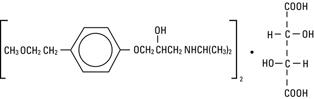 structural formula metoprolol tartrate
