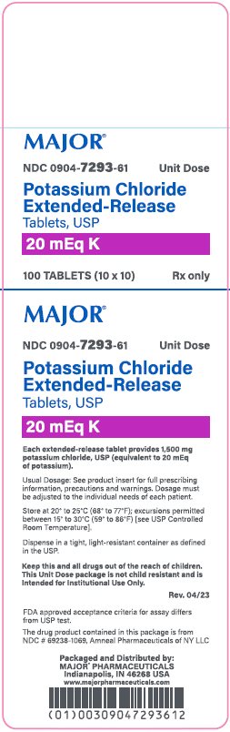 20mEq K carton label