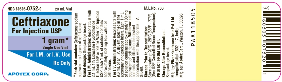 PRINCIPAL DISPLAY PANEL - 1 gram Vial Label - 60505-0752-0