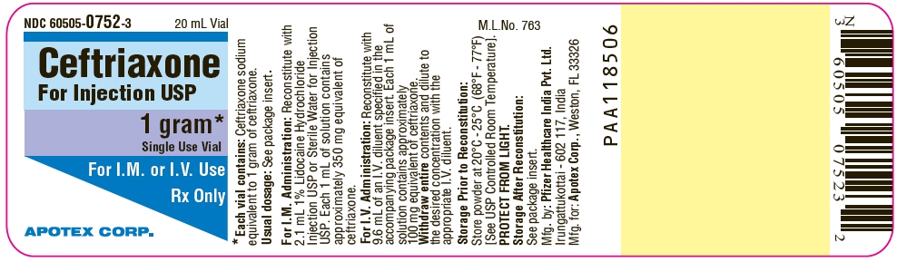 PRINCIPAL DISPLAY PANEL - 1 gram Vial Label - 60505-0752-3