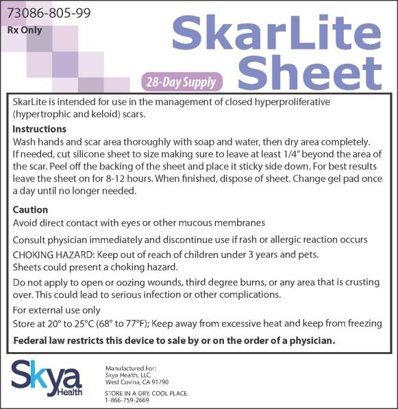 NDC: <a href=/NDC/73086-805-99>73086-805-99</a> Rx ONLY
SkarLite Sheet

28-Day Supply 
