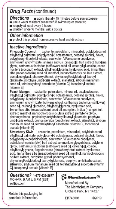 Softlips Oasis Drug Facts Back