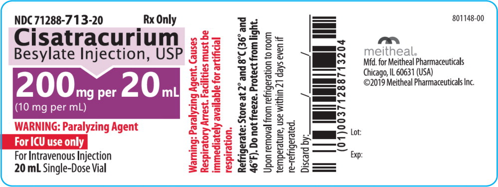 Principal Display Panel – Cisatracurium Besylate Injection, USP Vial Label
