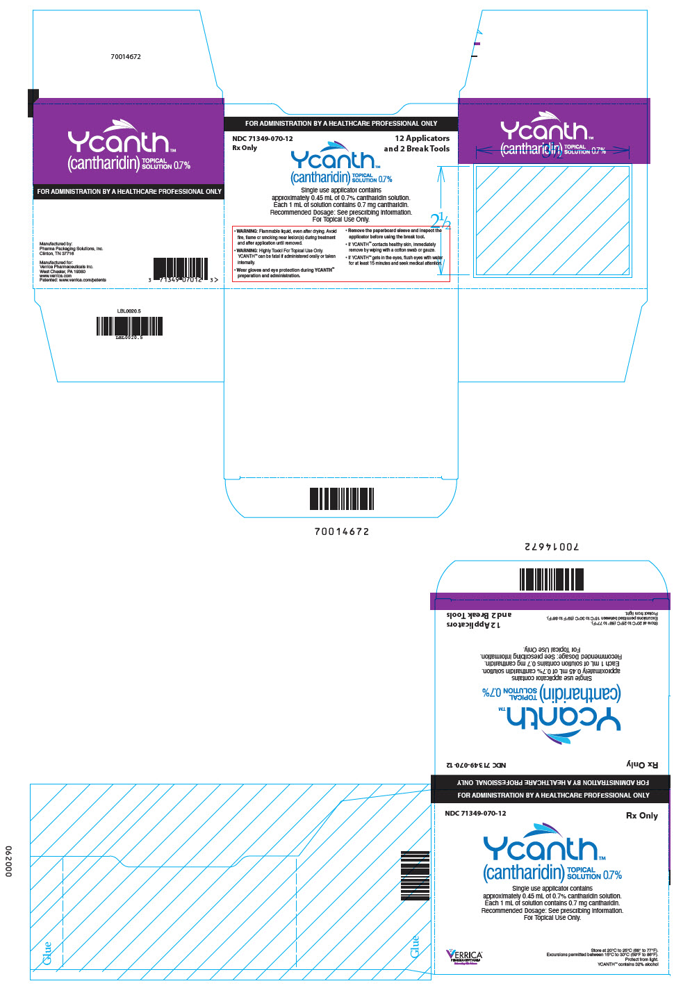 PRINCIPAL DISPLAY PANEL - 12 Ampule Applicator Package Carton