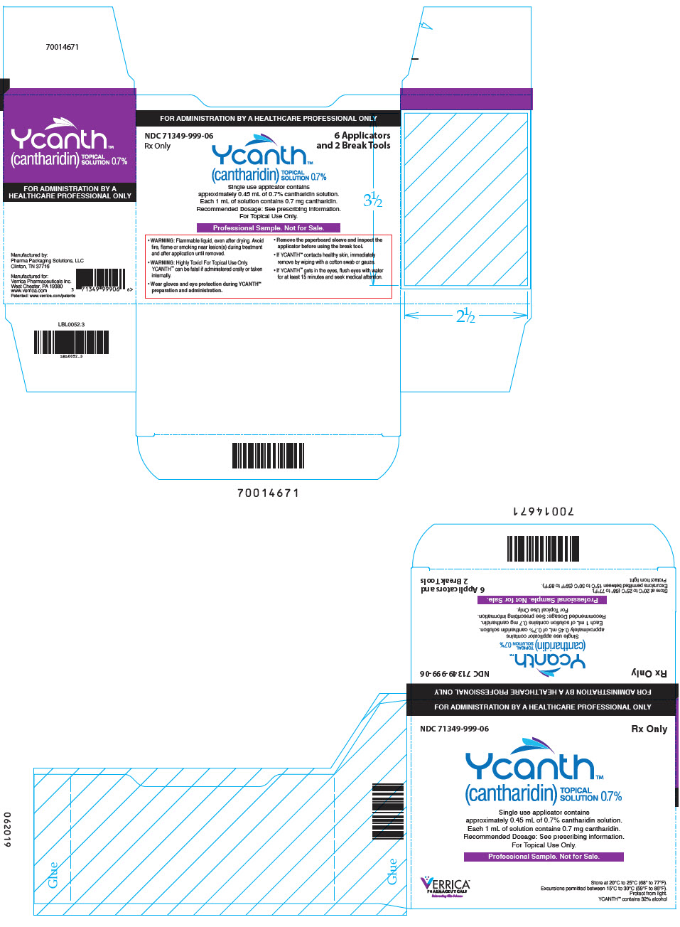 PRINCIPAL DISPLAY PANEL - 6 Ampule Applicator Package Carton