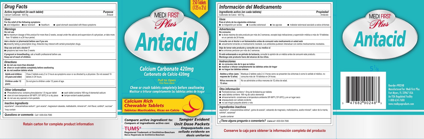 Medi-First Plus Antacid Label 18