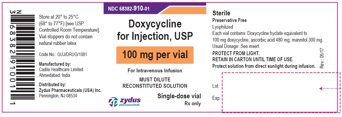 100 mg per vial Container Label