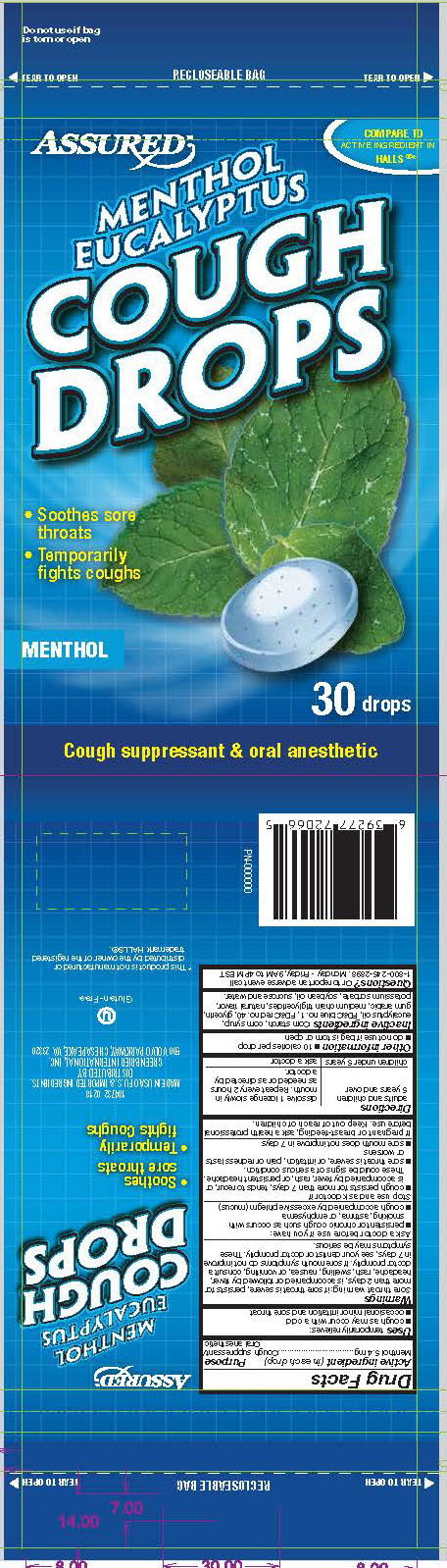 Assured Menthol 30ct Cough Drops
