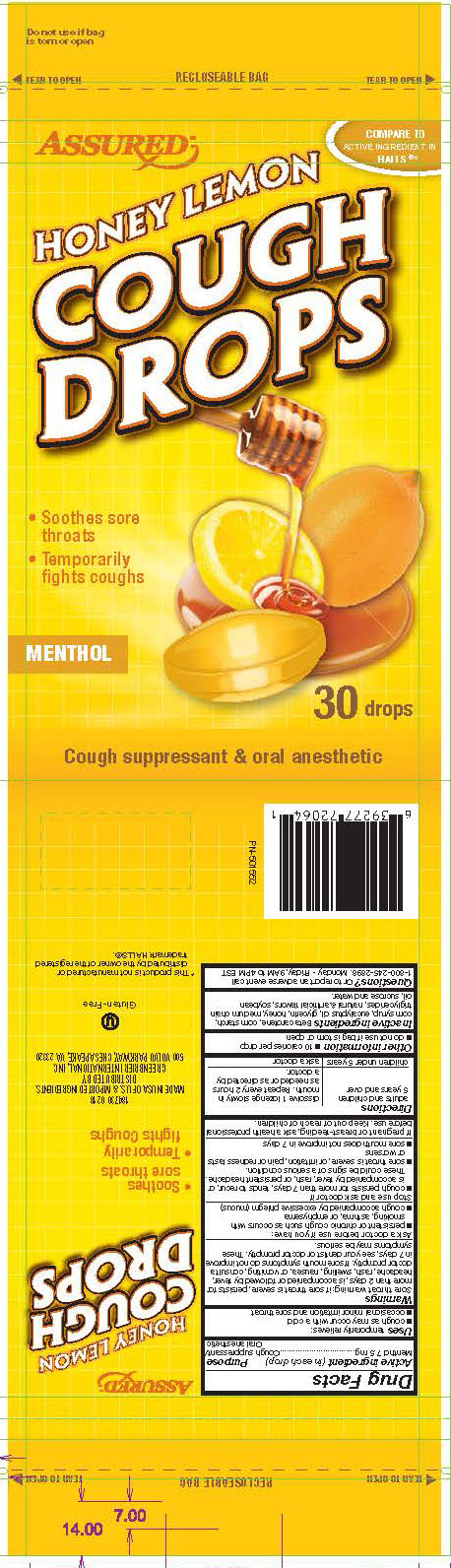 Assured Honey Lemon 30ct Cough Drops