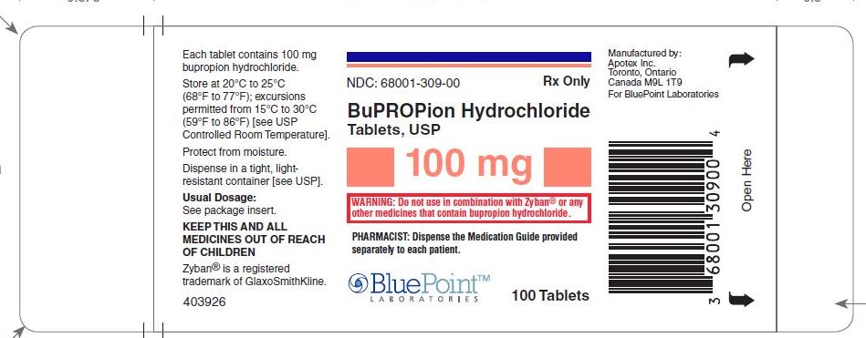 Bupropion HCl 100mg 100ct Label Material Code 403926