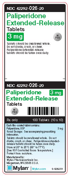 Paliperidone Extended-Release 3 mg Tablets Unit Carton Label
