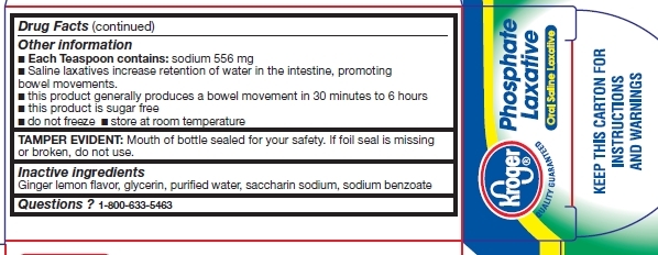 Kroger Oral Saline Laxative Ginger Lemon Drug Facts continued