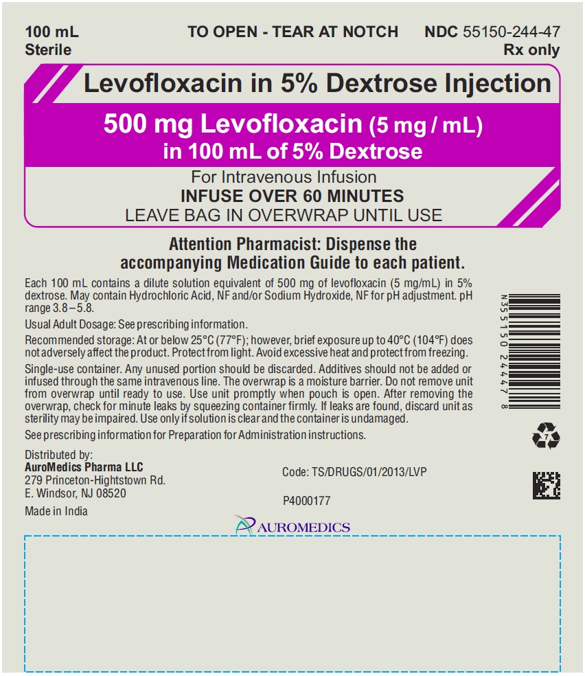 PACKAGE LABEL-PRINCIPAL DISPLAY PANEL - 500 mg Levofloxacin (5 mg / mL) in 100 mL of 5% Dextrose - Pouch (Overwrap) Label