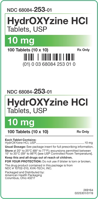 10 mg HydrOXYzine HCl Tablets Carton