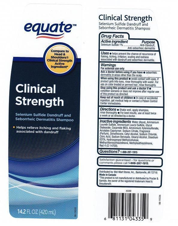 EQUATE CLINICAL STRENGTH DANDRUFF selenium sulfide liquid