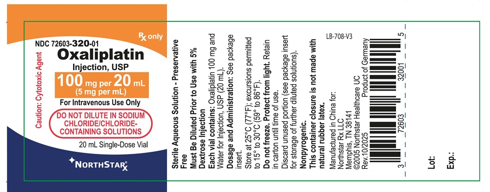 PRINCIPAL DISPLAY PANEL – Oxaliplatin Injection, USP 100 mg Vial Label